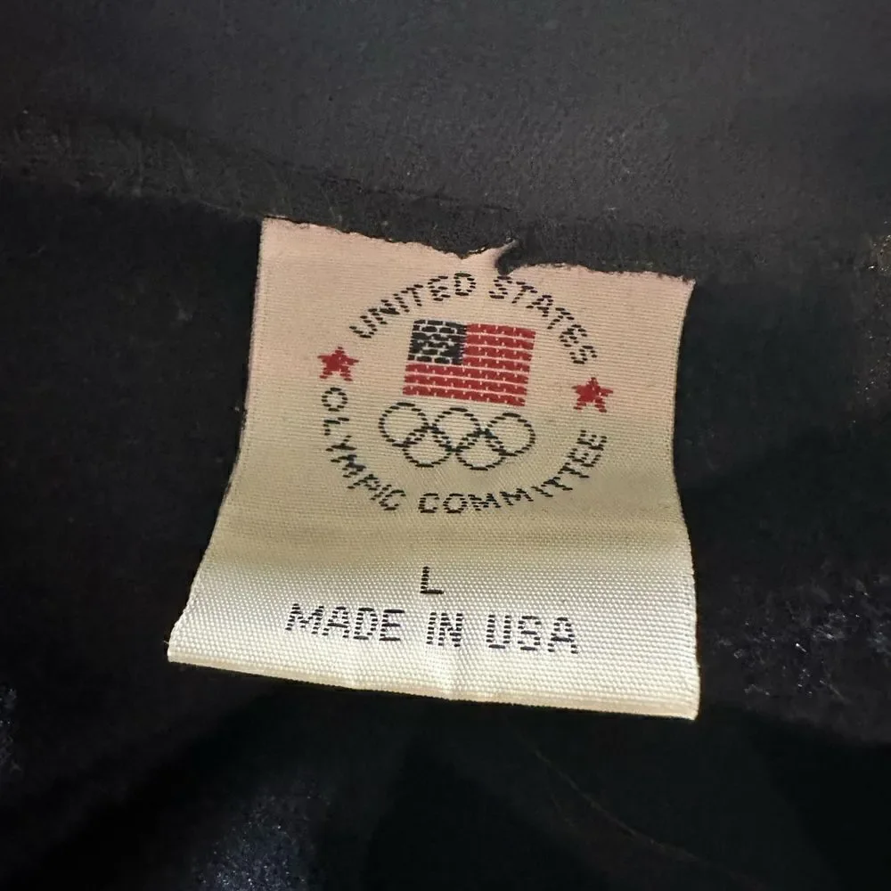 EUC Unisex Black Zip Jacket USA Olympics - Size Large